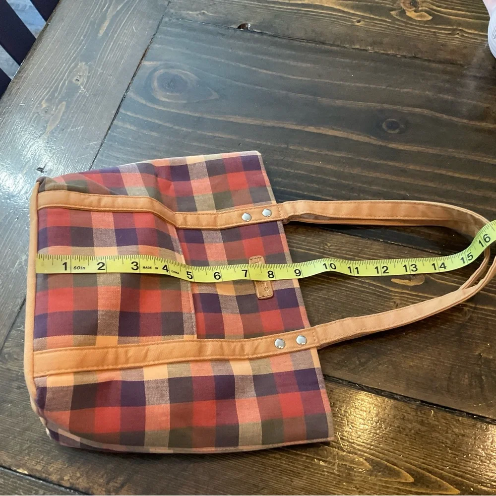 Longaberger Pink and Purple Tote Bag with Structured Design like new condition. - Picture 8 of 9
